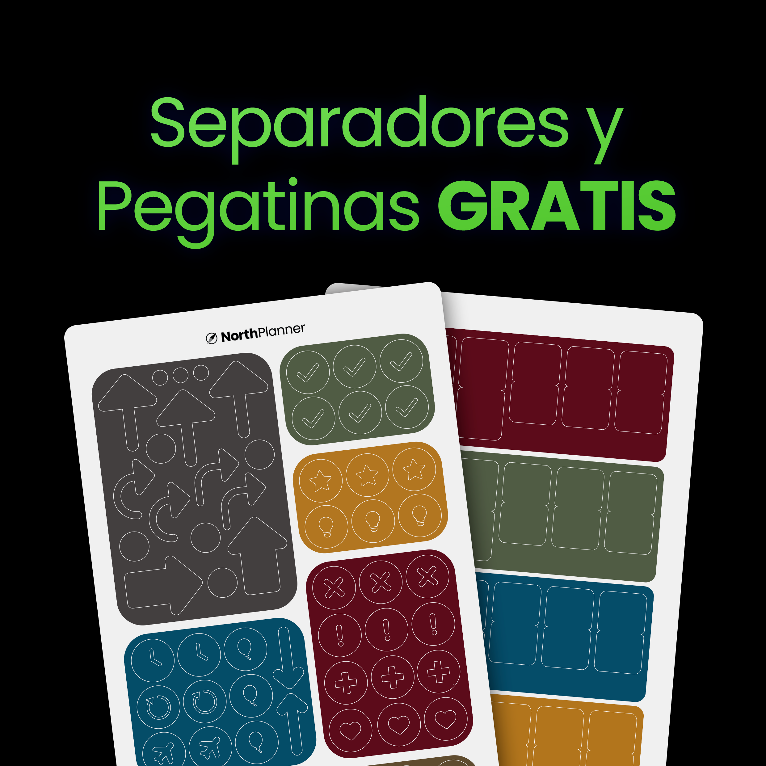 Separadores y Pegatinas con método NorthPlanner