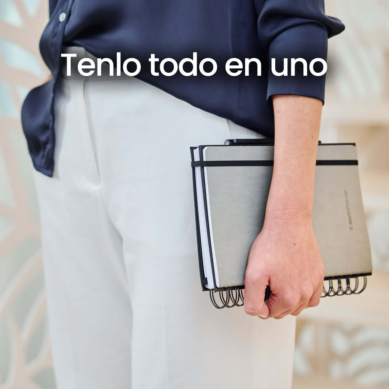 agenda y boligrafo metalico negro premium northplanner todo en uno elegante