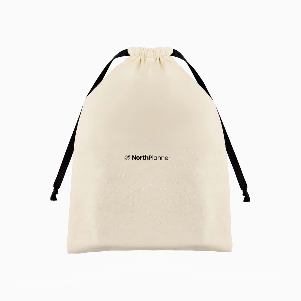 bolsa de tela algodon premium northplanner color crema cordones negros